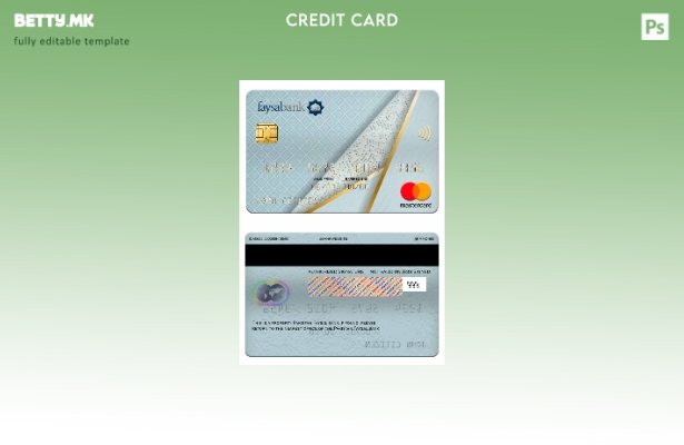 Модерен стил шаблон за мастер картички на пакистанската банка Фајсал